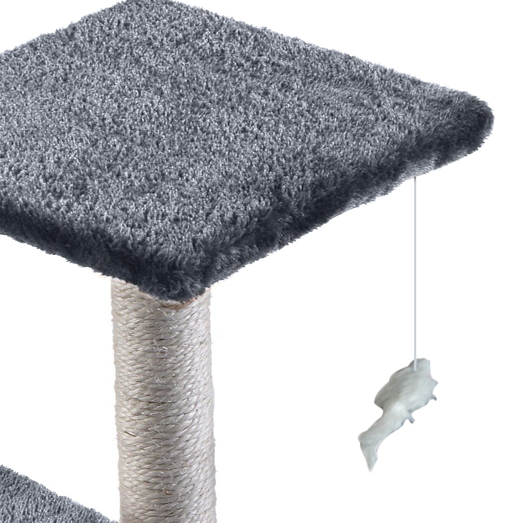 PaWz 0.6M Cat Scratching Post Tree with plush cover and sisal-wrapped poles, designed for climbing and scratching.